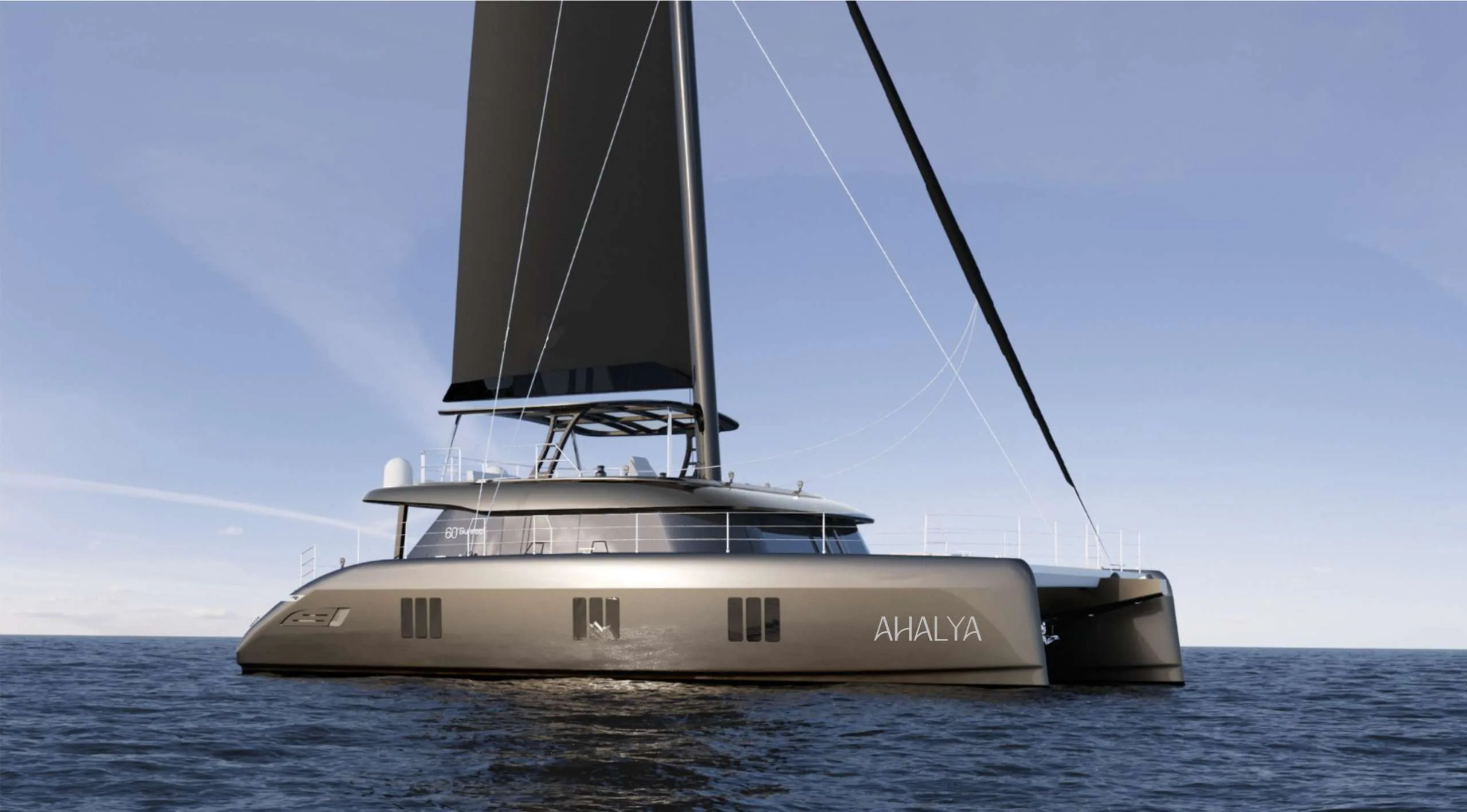 AHALYA sailing with full sails raised