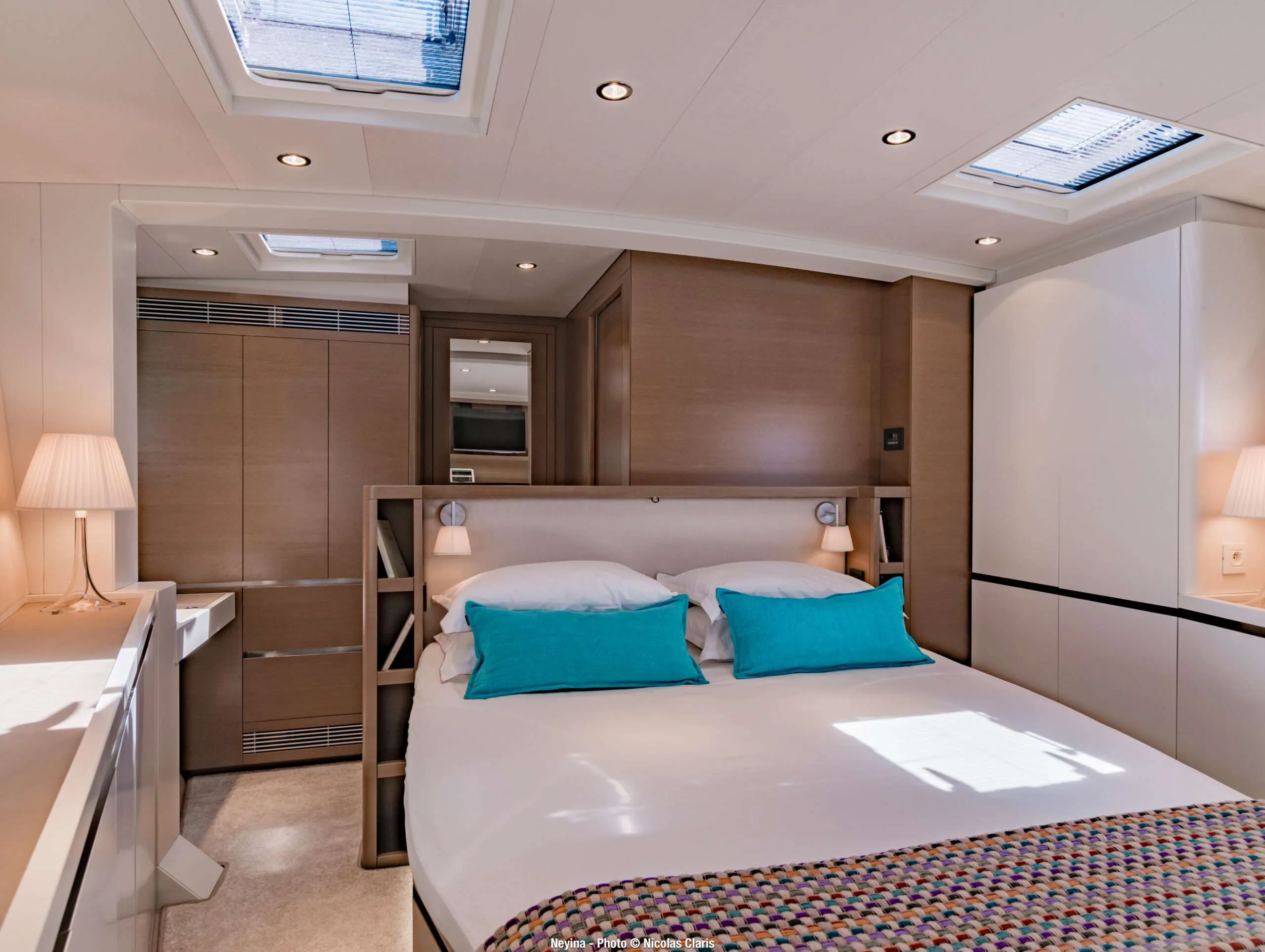 Cabin inside luxury sailing yacht CNB NEYINA