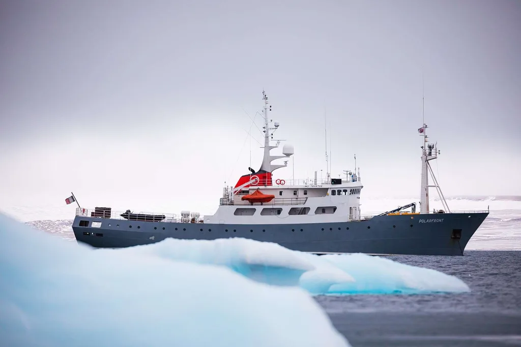 Polarfront expedition yacht cruising in Arctic waters