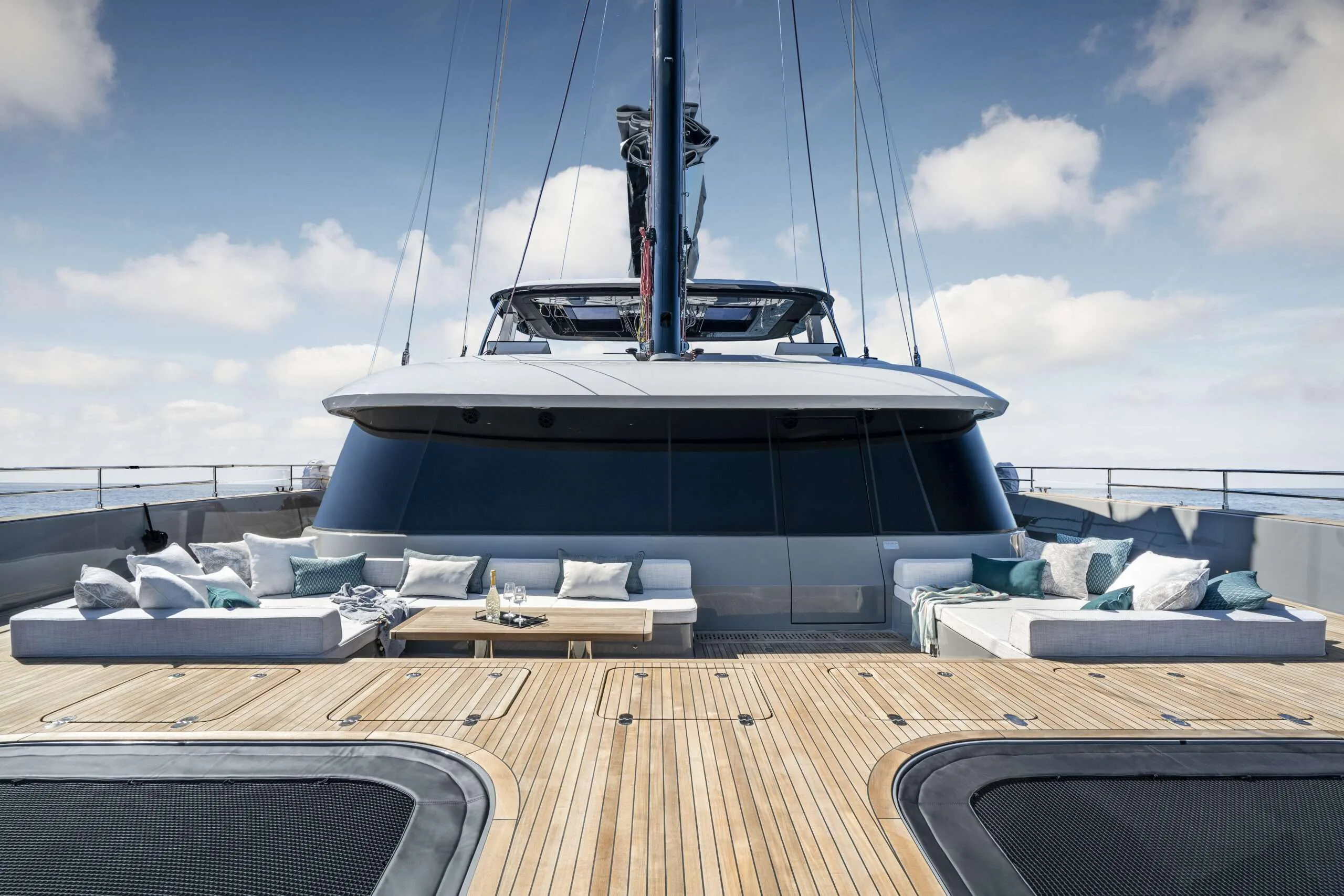 GREYB catamaran charter sunreef yachts deck