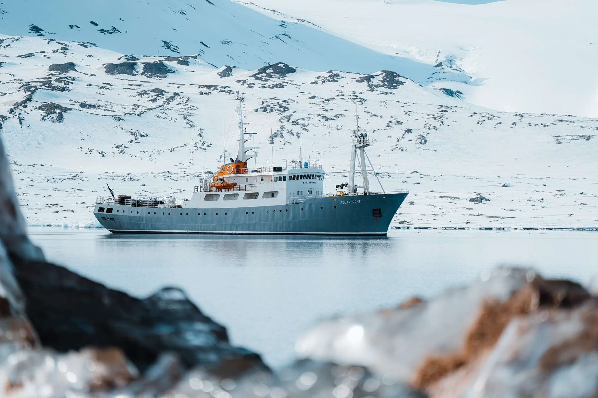 Polarfront expedition yacht cruising in Arctic waters