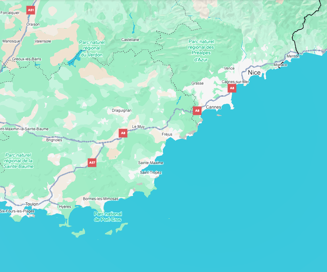Map: FRENCH RIVIERA