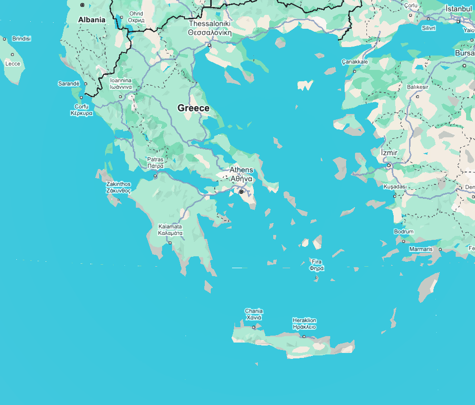 Map: GREEK ISLANDS